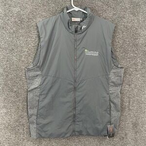 KJUS Radiation‎ Vest Mens 2XL Gray Softshell Insulated Full Zip Illumine Logo